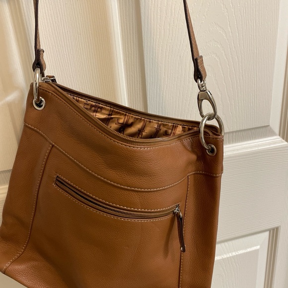 Leather Tignanello Crossbody Bag in Cognac - Picture 5 of 9